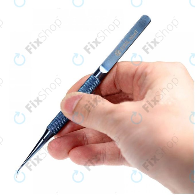 2UUL BlueT Cap curbat - Pensetă din titan cu cap curbat (vârf 0,1 mm)