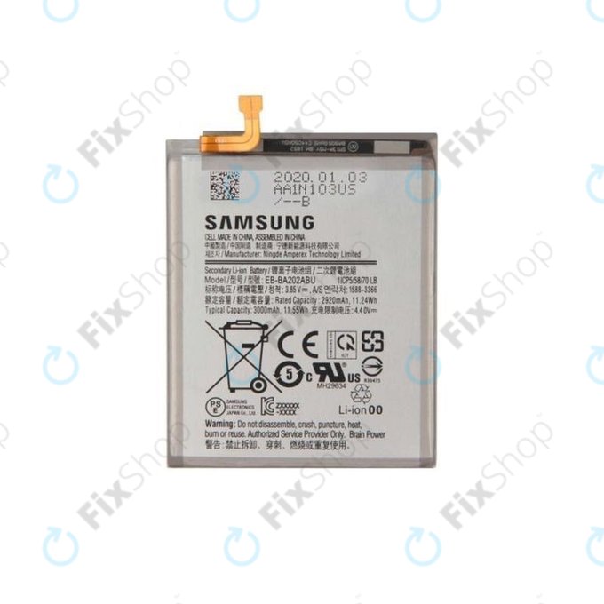 Samsung Galaxy A20e A202F - Baterie EB-BA202ABU 3000mAh - GH82-20188A Genuine Service Pack