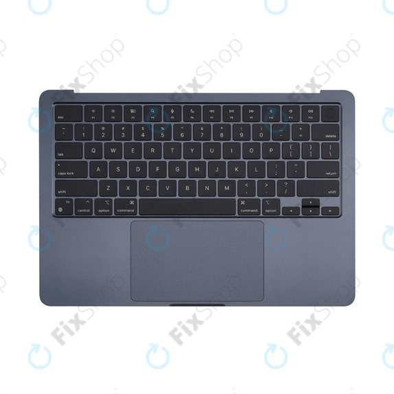 Ramă superioară tastatură pentru MacBook Air 13", A3113 (2024), cu tastatură US și baterie, Midnight, 661-40230, Genuine Apple
