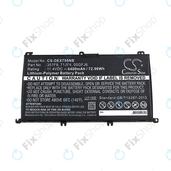 Baterie pentru Dell Inspirion 15, 6400mAh, Li-Pol, 11.4V, 357F9, HQ