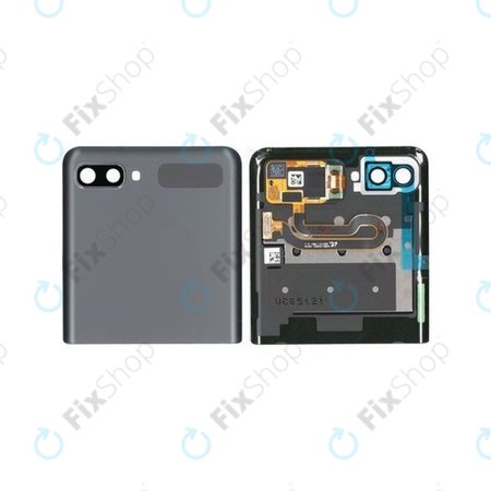 Samsung Galaxy Z Flip 5G F707B - Ecran LCD + Sticlă Tactilă + Ramă (Extern) (Mystic Gray) - GH96-13806A Genuine Service Pack