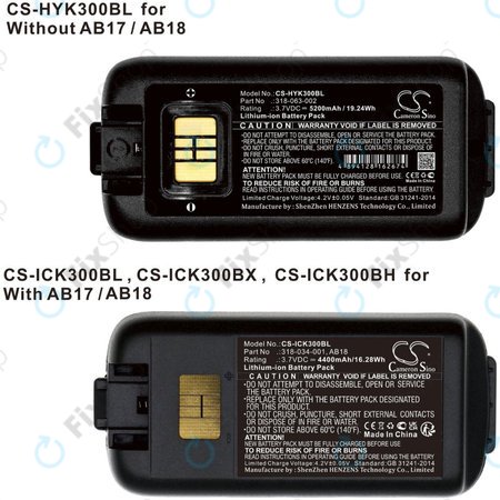 Baterie pentru Intermec CK3, CK3A, CK3X, CK3R, CK3C, CK3C1, CK3N, 5200mAh, Li-Ion, 3.7V, 318-034-001, HQ