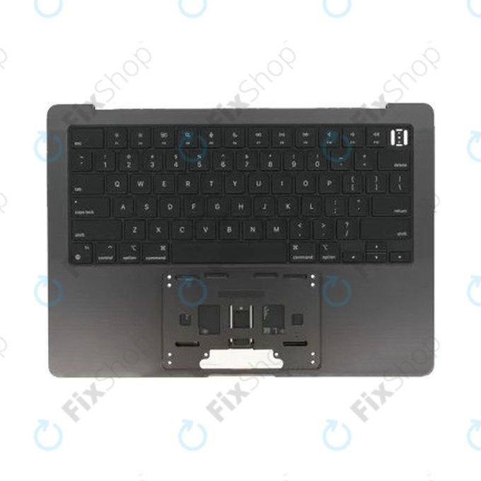 Ramă superioară tastatură pentru MacBook Pro 14", A3185 (2024), cu tastatură US și baterie, Space Black, 661-50210, Genuine Apple