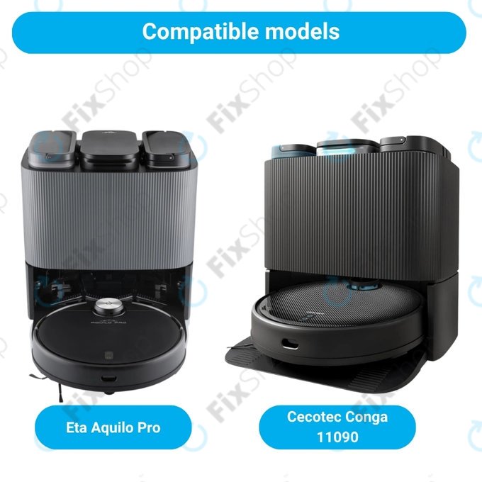 Set de piese de schimb pentru Eta Aquilo Pro, Cecotec Conga 11090 (1x Perie principală, 2x Filter, 2x Perie laterală, 4x Mop, 2x Sac de praf)