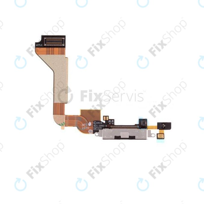 Apple iPhone 4 - Conector de Încărcare + Microfon + Cablu Flex (Black)