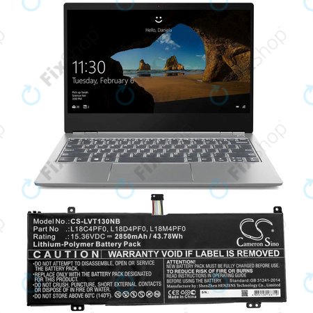 Baterie pentru Lenovo ThinkBook 13s, 14s, 2850mAh, Li-Pol, 15.36V, L18C4PF0, HQ