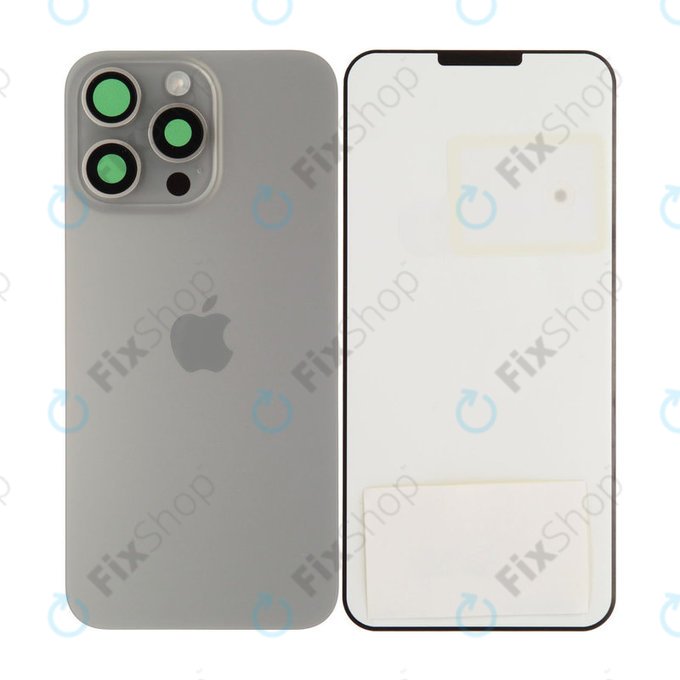Sticlă Carcasă Spate pentru iPhone 15 Pro Max | Natural Titanium | 661-36909 | Genuine Apple