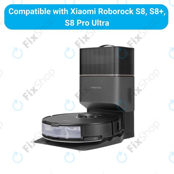 Set de piese de schimb pentru Xiaomi Roborock S8, S8+, S8 Pro Ultra (2 perechi de perii principale, 4x Filter, 4x Perie laterală – neagră, 4x Mop, 4x Sac de praf)