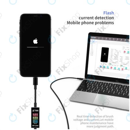 AV-Line - Cablu de Incărcare cu Detectare Inteligentă (Lighting - USB-C)