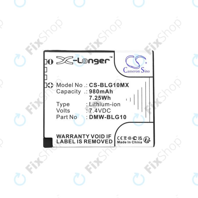 Baterie pentru Leica D-Lux Type 109, Panasonic Lumix DMC-GF3, GX7, LX100, 980mAh, Li-Ion, 7.4V, DMW-BLG10, HQ