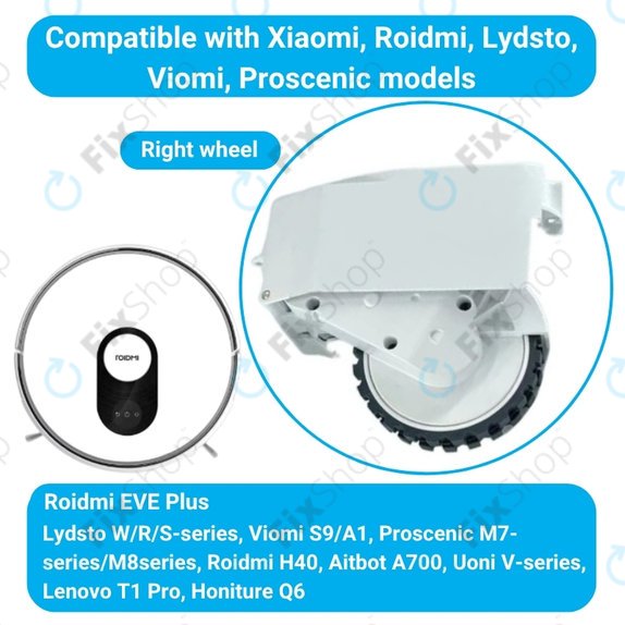 Roidmi EVE Plus - Roată cu Motor (Dreapta) (Alb)