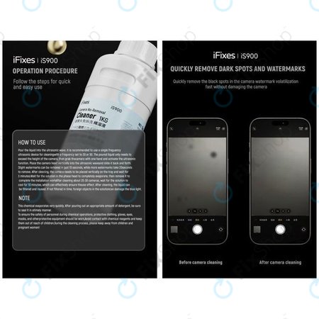 iFixes iS900 - Curățător de obiective pentru cameră - 1000ml