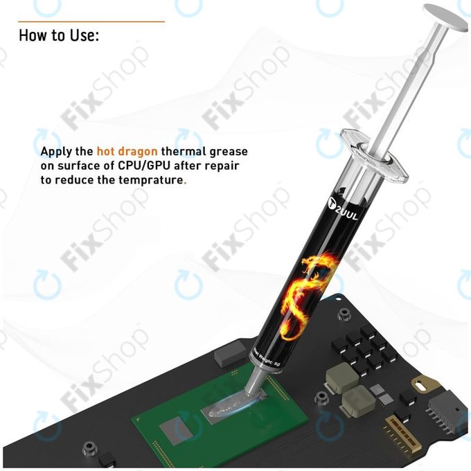 2UUL Hot Dragon - Pastă de răcire pentru repararea așchiilor (2buc)
