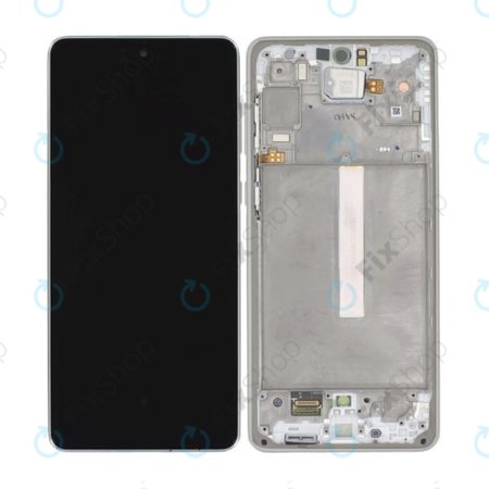 Samsung Galaxy A73 5G A736B - Ecran LCD + Sticlă Tactilă + Ramă (Awesome White) - GH82-28686B, GH82-28884B Genuine Service Pack