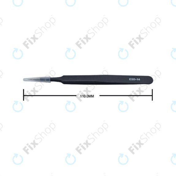 Vetus ESD-14 - Pensetă metalică antistatică cu vârf ascuțit (110mm)