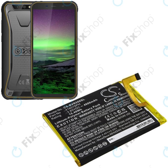Baterie pentru Blackview BV5500, 4000mAh, Li-Pol, 3.85V, 416078PH, HQ