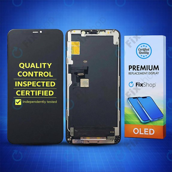 Ecran Hard OLED pentru iPhone 11 Pro Max, Sticlă tactilă cu ramă, FixPremium