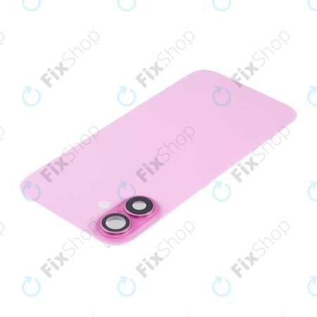 Apple iPhone 16 - Sticlă pentru carcasa din spate + Sticlă cameră + Placă metalică + Magneți MagSafe (Pink)