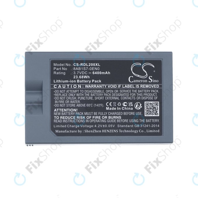 Baterie pentru Ring Video Doorbell 2, 3, 4, 6400mAh, Li-Ion, 3.7V, 8AB1S7-0EN0, HQ