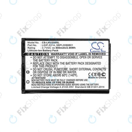 Baterie pentru LG T500, 800mAh, Li-Ion, 3.7V, LGIP-531A, HQ