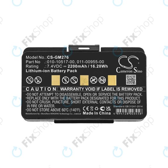 Baterie pentru Garmin GPSMAP 276, 296, 376, 378, 478, 495, 2200mAh, Li-Ion, 7.4V, 010-10517-00, HQ