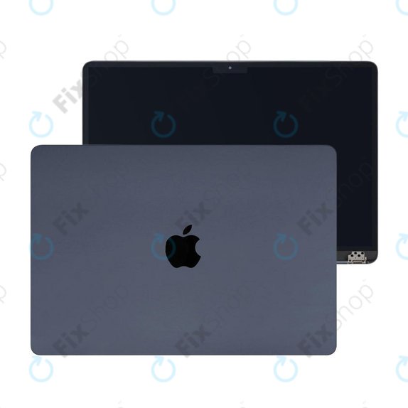 Display LCD pentru MacBook Air 15", A3114 (2024), cu sticlă frontală și capac, Midnight, 661-40262, Genuine Apple