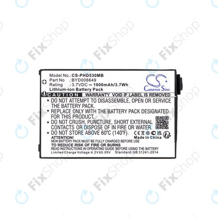 Baterie pentru Philips Avent Eco SCD535 DECT, 1000mAh, Li-Ion, 3.7V, BYD001743, HQ