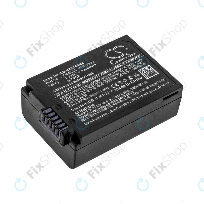 Baterie pentru Nikon Z50, Z50 ZFC, Z30, Z FC, 1280mAh, Li-Ion, 7.6V, EN-EL25, HQ