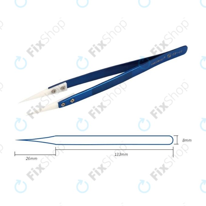 Mechanic CF-11 - Pensetă ceramică rezistentă la căldură cu vârf ascuțit