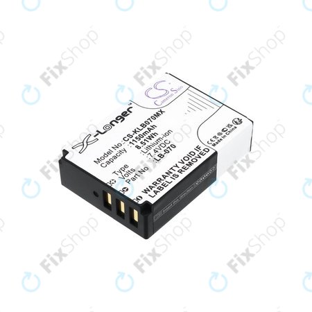 Baterie pentru Kodak PIXPRO S1, AZ651, AZ652, AZ901, 1150mAh, Li-Ion, 7.4V, LB-070, HQ