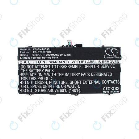 Baterie pentru Samsung Galaxy Tab S 10.5, 7900mAh, Li-Pol, 3.8V, EB-BT800FBC, HQ