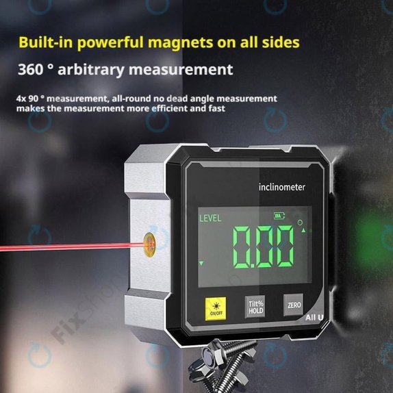 Raportor digital cu magnet și laser