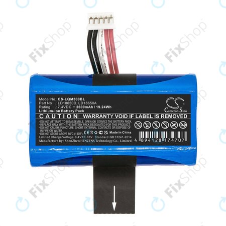 Baterie pentru Ingenico Apos A8, 2600mAh, Li-Ion, 7.4V, LD18650D, HQ