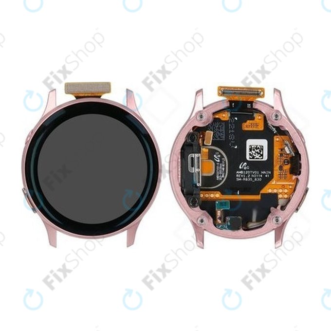 Samsung Galaxy Watch Active 2 40mm R830, R835 - Ecran LCD + Sticlă Tactilă + Ramă (Gold) - GH82-21104B Genuine Service Pack