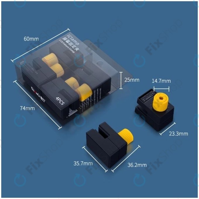 QianLi iClamp 2.0 - Clemă din Plastic cu Umplutură din Cauciuc - Span 12mm (4buc)