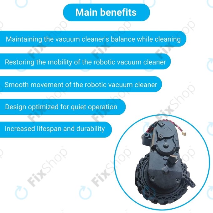 Ecovacs Deebot N-series, T-series, Ozmo-series - Roată cu Motor (Stânga)