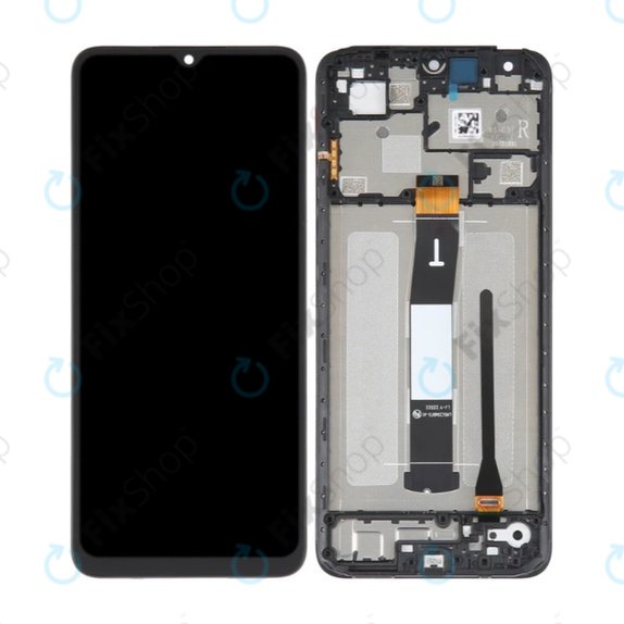 Xiaomi Redmi 12C 22120RN86G 22126RN91Y - Ecran LCD + Sticlă Tactilă + Ramă (Black) TFT