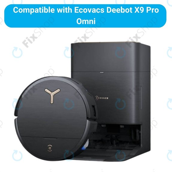 Set de piese de schimb pentru Ecovacs Deebot X9 Pro Omni (1x Perie principală, 2x Filter, 2x Perie laterală, 2x Mop, 2x Sac de praf)
