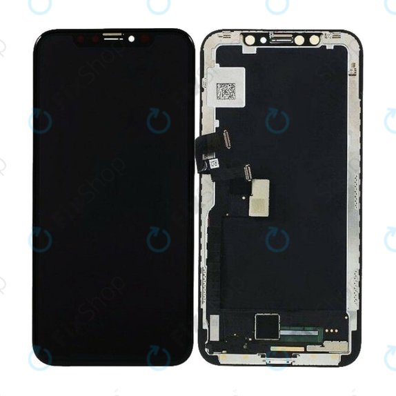 Ecran In-Cell pentru iPhone XS Max, Sticlă tactilă cu ramă, FixPremium