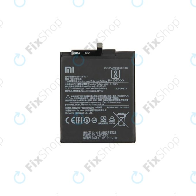 Xiaomi Redmi 6, 6A - Baterie BN37 3000mAh - 46BN37W02093, 46BN37A06003 Genuine Service Pack
