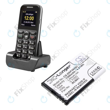 Baterie pentru Doro Primo 365, 1300mAh, Li-Ion, 3.7V, RCB01, HQ