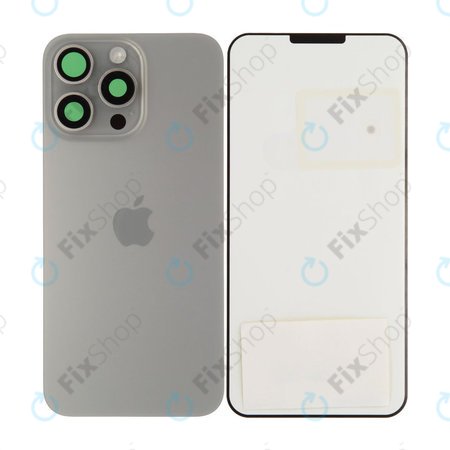 Sticlă Carcasă Spate pentru iPhone 15 Pro Max | Natural Titanium | 661-36909 | Genuine Apple