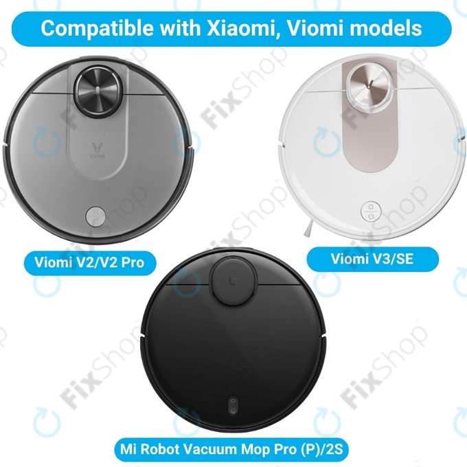 Set de piese de schimb pentru Xiaomi Viomi V2, V2 Pro, V3, SE, Mi Robot Vacuum Mop Pro (P), 2S (1x Perie principală, 2x Filter, 2x Perie laterală)