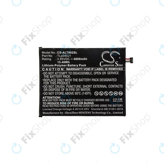 Baterie pentru Alcatel 8082, Alcatel 9024w, 4000mAh, Li-Pol, 3.85V, TLp040J1, HQ