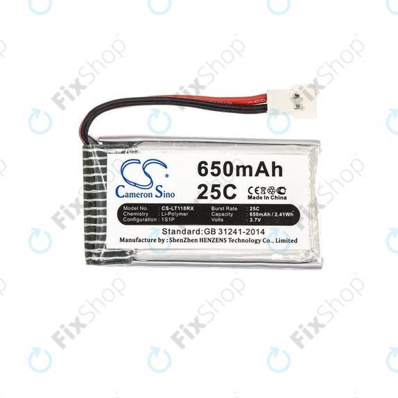 Baterie pentru Hubsan X4 H107, 650mAh, Li-Pol, 3.7V, H107C-A24, HQ