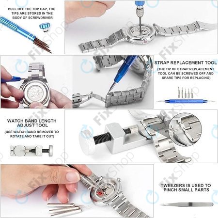 Set de unelte pentru repararea ceasurilor - 185buc