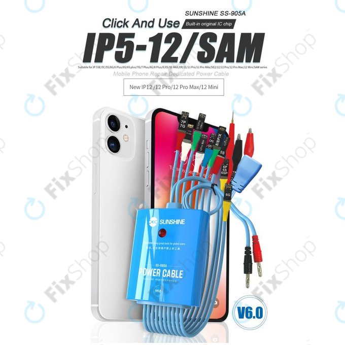 SunShine SS-905A - Set cablurile de alimentare (iPhone 5S - 12 Pro Max, Samsung)