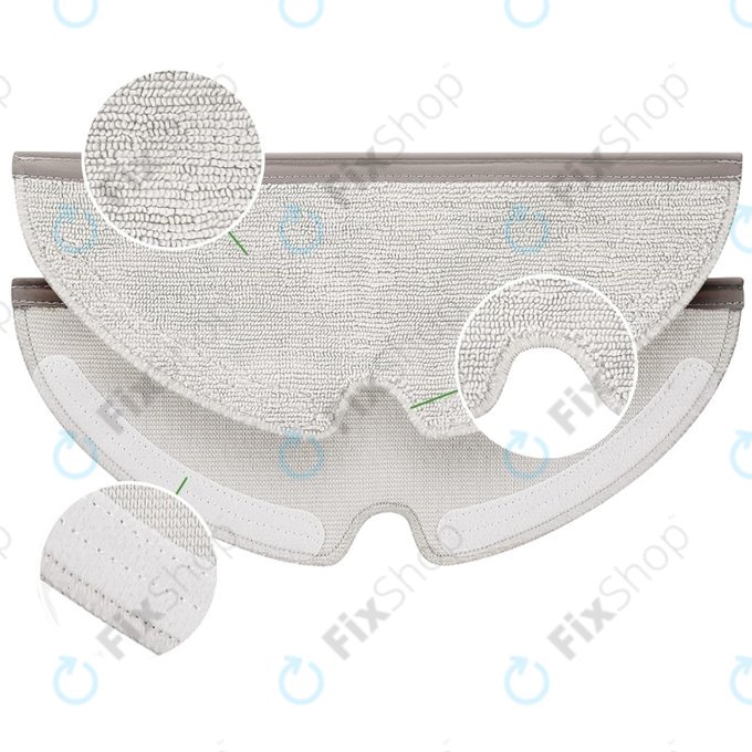 Set de piese de schimb pentru Xiaomi Roborock Q7+, Q7 Max, Q7 Max+ (1x Perie principală, 2x Filter, 2x Perie laterală – albă, 2x Mop, 2x Sac de praf)