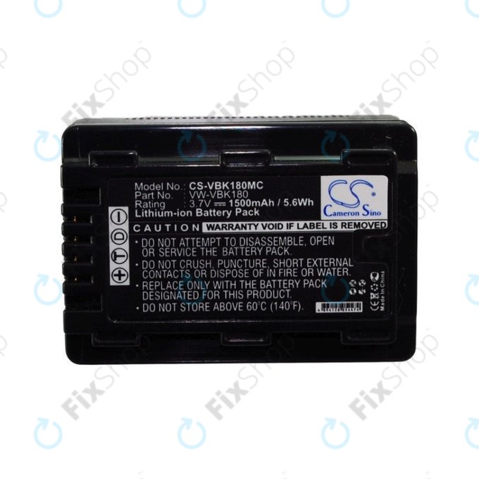 Baterie pentru Panasonic HDC, HC a SDR, 1500mAh, Li-Ion, 3.7V, VW-VBK180, HQ