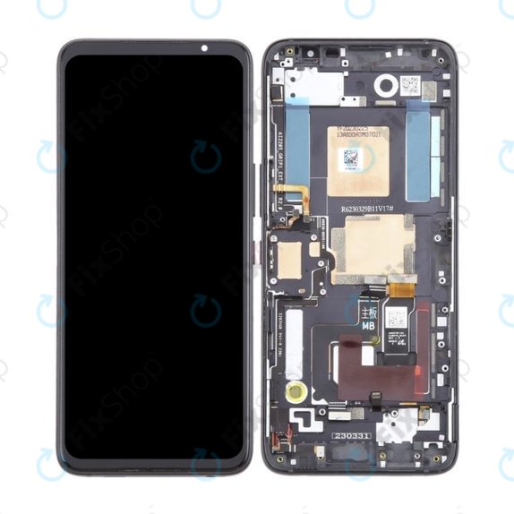 Asus ROG Phone 7 AI2205_C - Ecran LCD + Sticlă Tactilă + Ramă (Phantom Black) OLED